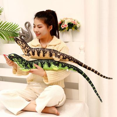 Simülasyon Kertenkele Bebek Peluş Oyuncak Yeşil Kertenkele Bukalemun Bebek Çocuk Sakinleştirici Bez Bebek Bebek