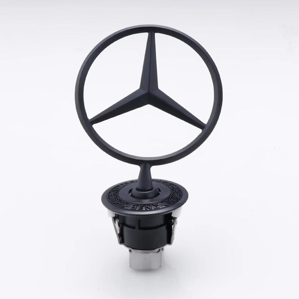 AABGU1 1Pcs Mercedes Benz Car Front Bonnet Logo Emblem Zinc Alloy Badge ForW204 W220 C180 C200 E260 E300L Auto Decorate Accessories