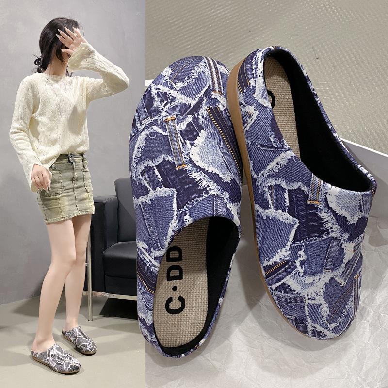 Original Single Bag Head Hollow Hole Shoes Casual Color Matching Flat Heel Sandals Comfortable Daily Shoes Fashion
