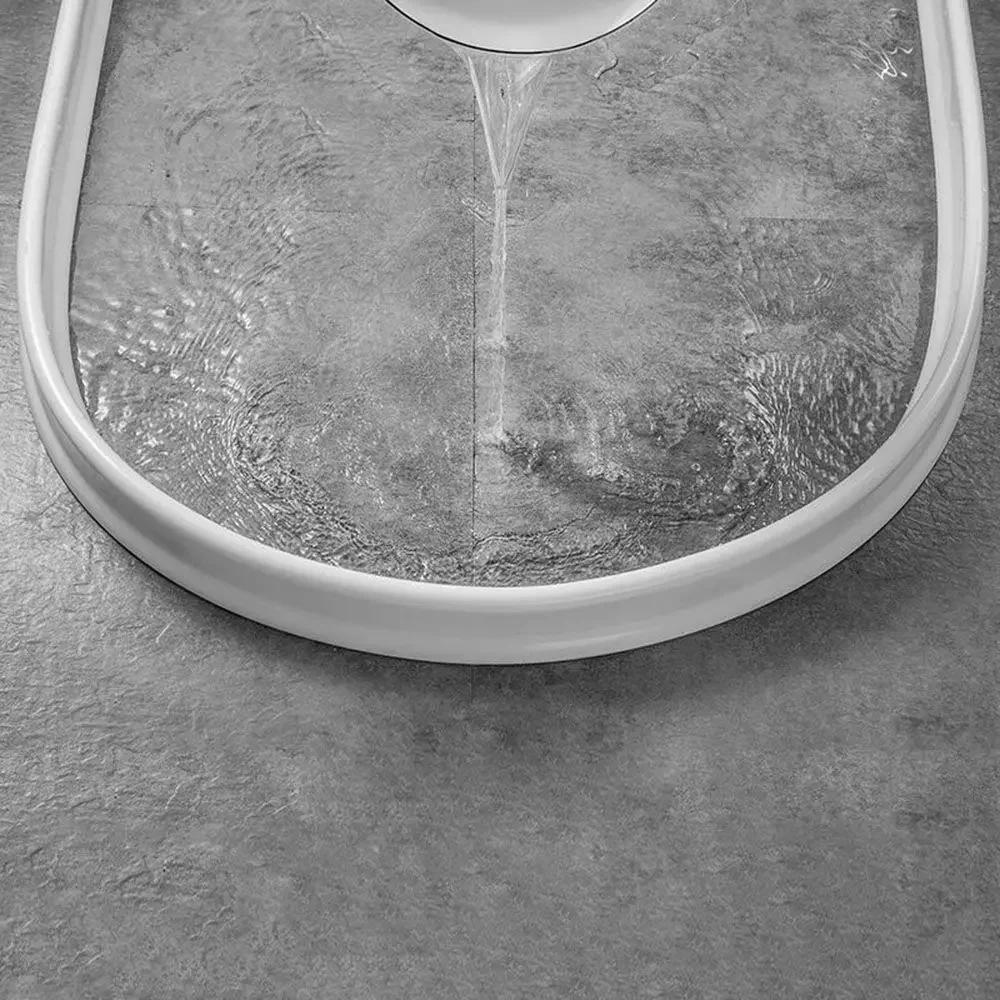 Silikon-Wasserstopper Selbstklebend Biegsam Flexibel Wasserhaltestreifen Badezimmertür Trocken-Nass-Trennung Duschdamm Barriere