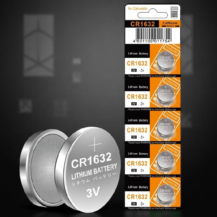 10pcs/5pcs CR1632 Button Batteries 120mAh High Energy Density Replacement DL1632/ER1632/GPCR1632 for Watch