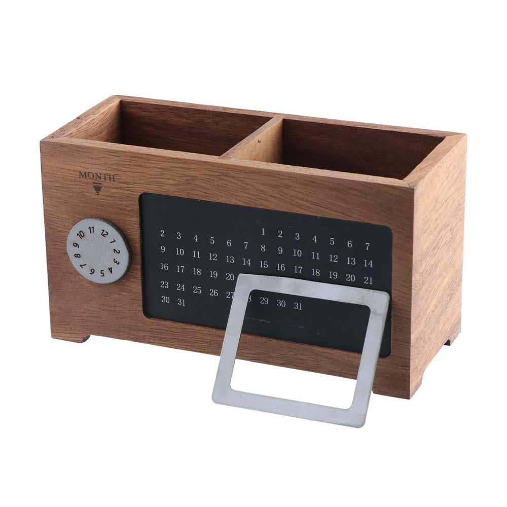 Pen Bracket Stationery Organizer Make Up Brush Holder Desktop Storage Box Calendar Pen Holder