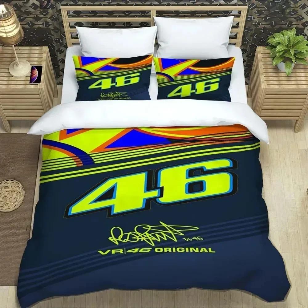 Juegos de Cama 3D Adolescentes Moto R-Rossi 46 Motocicleta Para Niños Niños Funda Nórdica Con Funda de Almohada Juego de Ropa de Cama Textil para el Hogar