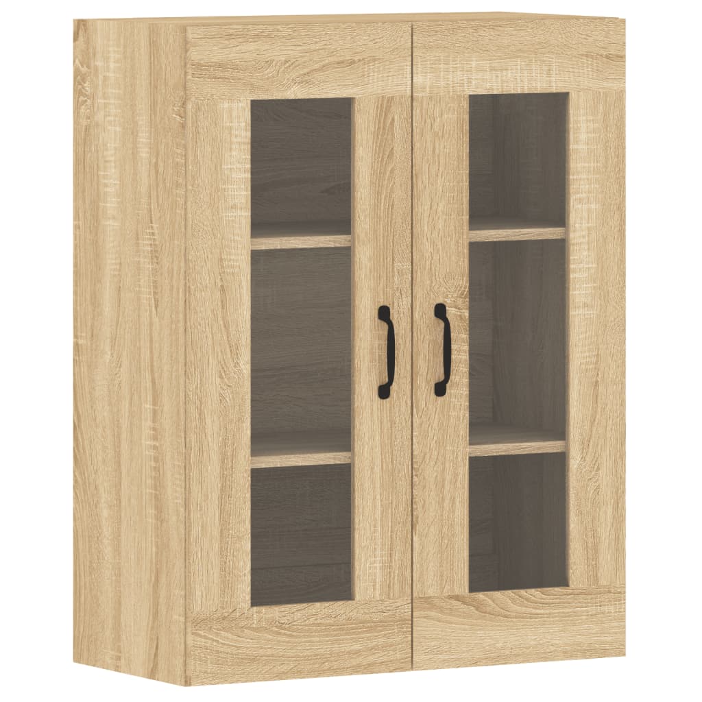 Wall Cabinets 2 pcs Sonoma Oak Wood Based Panel