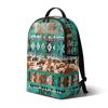 Internationale Station Pod-Muster Benutzerdefinierter Rucksack Retro Ethnischer Stil Mindestbestellung Reise-Erinnerungsbeutel