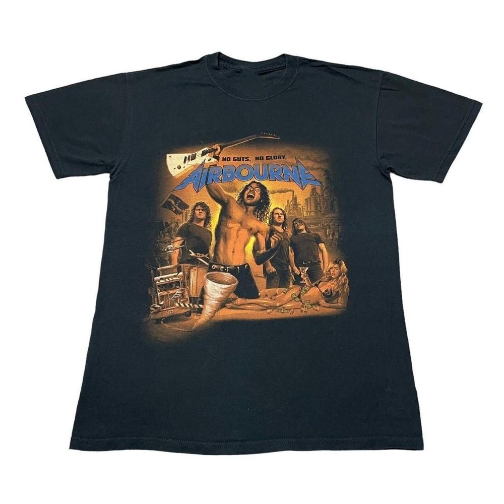 Airbourne No Guts No Glory T-Shirt Cotton Unisex Tee All Size S to 5XL US803 Unisex T-Shirt M