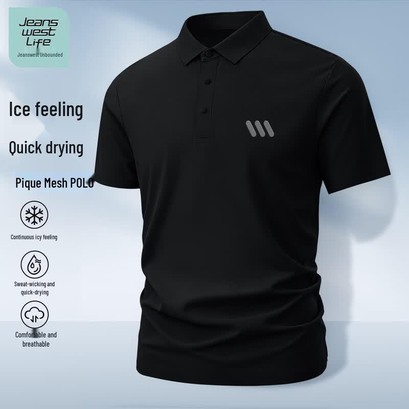 JEANSWEST LIFE Men s Ice Silk Quick-Dry Polo Shirt 2XL (185)