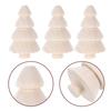10Pcs Wooden Mini Christmas Tree Blanks Unpainted Craft Pieces for Custom Holiday Decorations DIY Festive Home Adornment Set