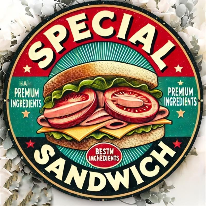 Hexenbesen Halloween Schild, Runde Aluminium Wandplakette 20x20cm