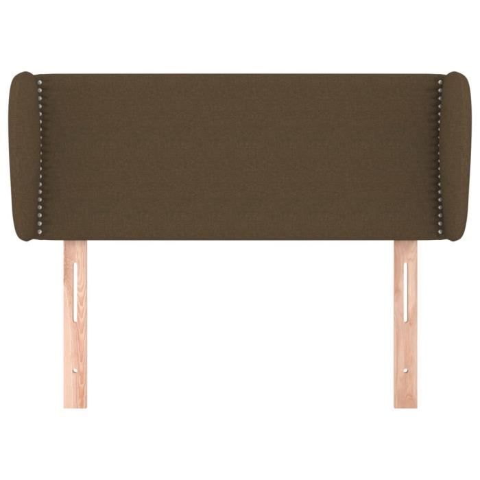 VidaXL Tête de lit avec oreilles Marron Foncé 83x23x78-88 cm Tissu3116981