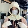 Balaclava Shawl Integrated Pullover Wool Hat Winter Outdoor Warm Ear Protection Knitted Gloves Hat Women