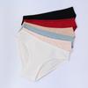 Pure Cotton Underwear for Women Briefs Needle Drawn Cute Girl Knickers Mid Waist Plus Size Breathable Triangle Panties