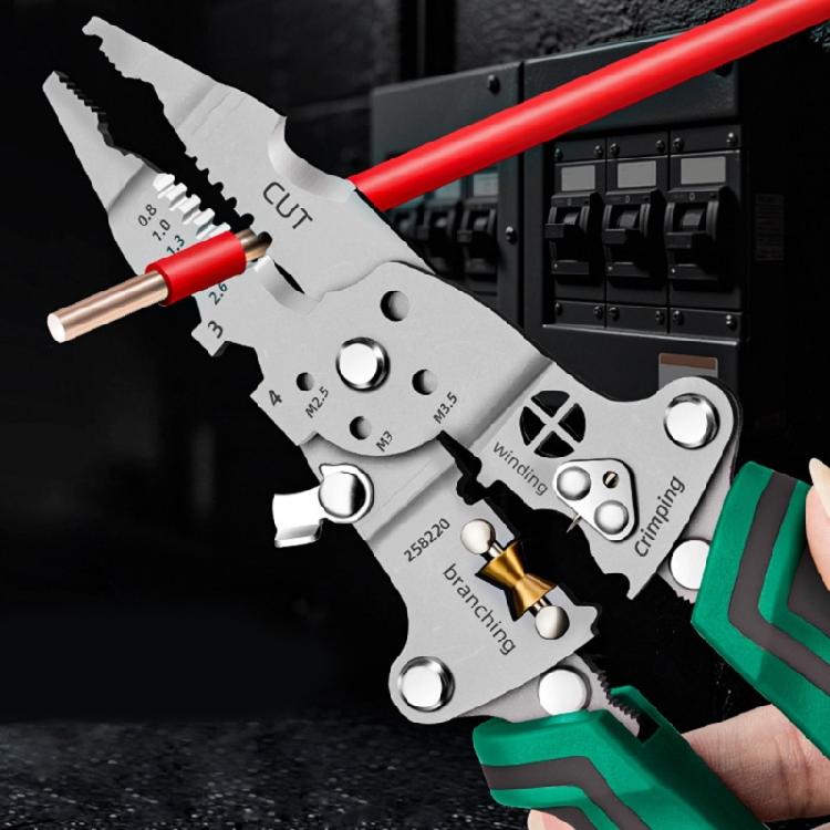 Voltage Testing Electrician Stripping Cutter for Household Maintenance Electrical Work Cable Wire Cutting and Stripping