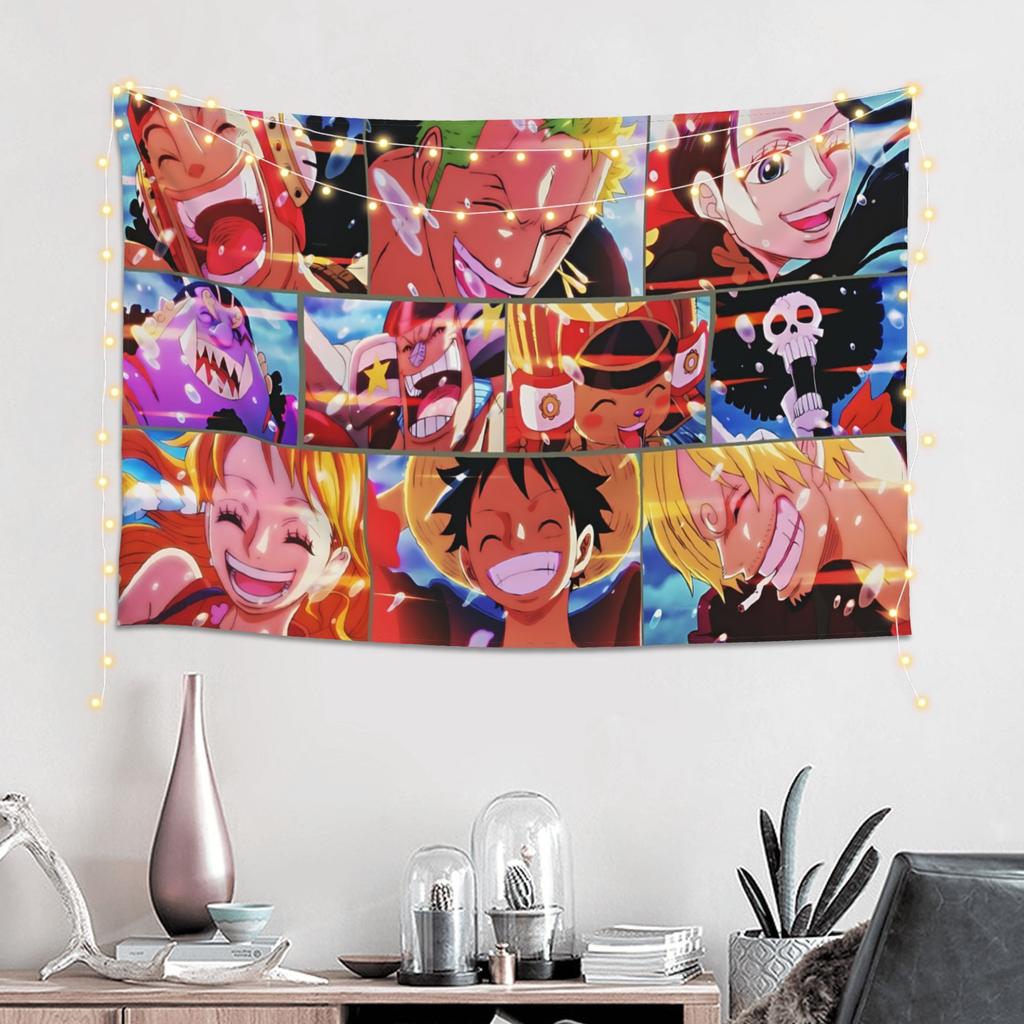 Cutecore Anime One Pieces Tapestry Bedroom Decoration Wall Hanging Blanket Tapestry Cool Stuff For Room