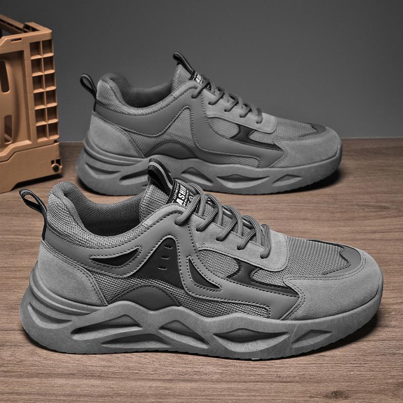 2025 spring men's shoes new breathable mesh shoes men's sports shoes trendy versatile platform casual dad shoes