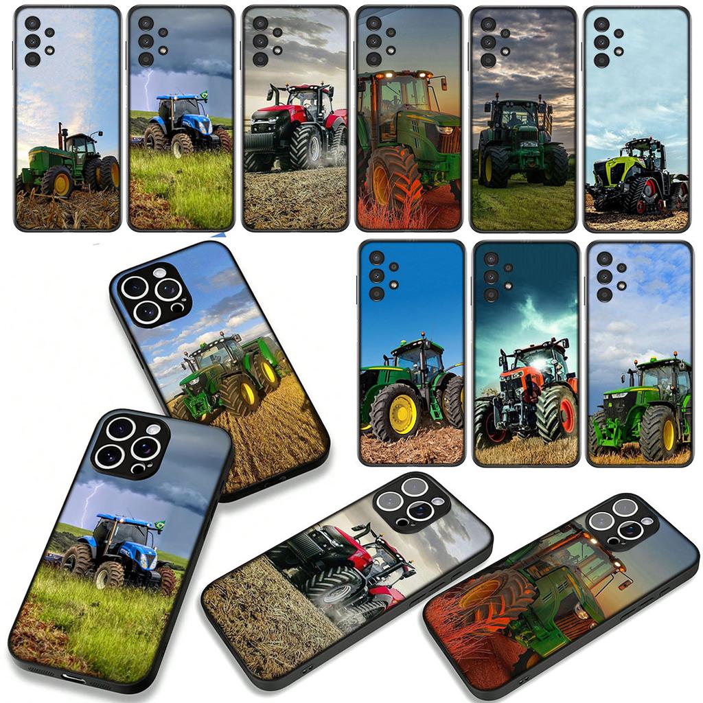 for Samsung Galaxy S25 S24 S22 S23 FE Ultra Plus A56 A05 A06 A15 A16 A55 S7 Edge Phone Cover Case Farms Vehicles Tractors Casing