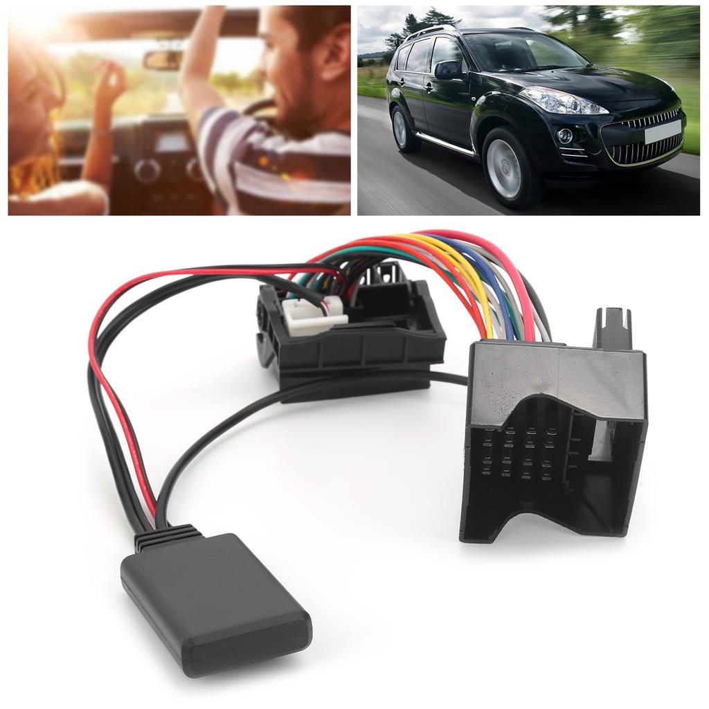 Car Bluetooth 5.0 AUX‑IN Cable Audio Adapter Fit for Citroen C2/ C3/ C4/ C5/ C6 with Microphone
