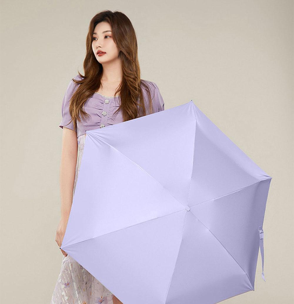 Женский карманный складной зонт с защитой от УФ-излучения — фото 6