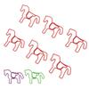 100PCS Horse Shaped Paper Clips Cute and Interesting Bookmark Clips for Office Documents Craft Makin