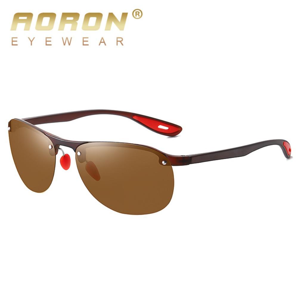aoron Half Frame Polarized Men's and Women's Fashion Sunglasses Driving Sunglasses TR Night Vision Goggles