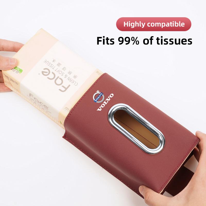 Car Protection Stickers Seat Tissue Box 2-in-1Hook Tissue Rack Storage Bag For Volvo S40 S80L C70 CX70 AWD V60 V40 XC90 S60 C30