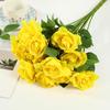 Artificial Rose Flower Realistic Long Stem Faux Silk Rose Bouquet For Valentine's Day Home Wedding Party Flower Decoration