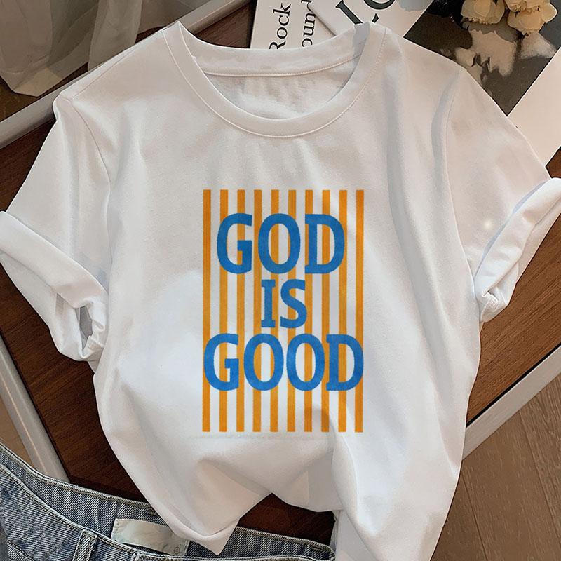 God Is Good TShirt Unisex Summer Modern Christian Faith Tee Short Sleeve Religious Graphic T Shirts Bible Designer Clothes