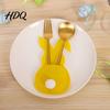 Spring Party Dining Accessory 4 Pcs Easter Bunny Cutlery Holders Felt Tableware Pouch Bags Cute Rabbit Utensil Table Ritual Decor Sleeve Fork Spoon