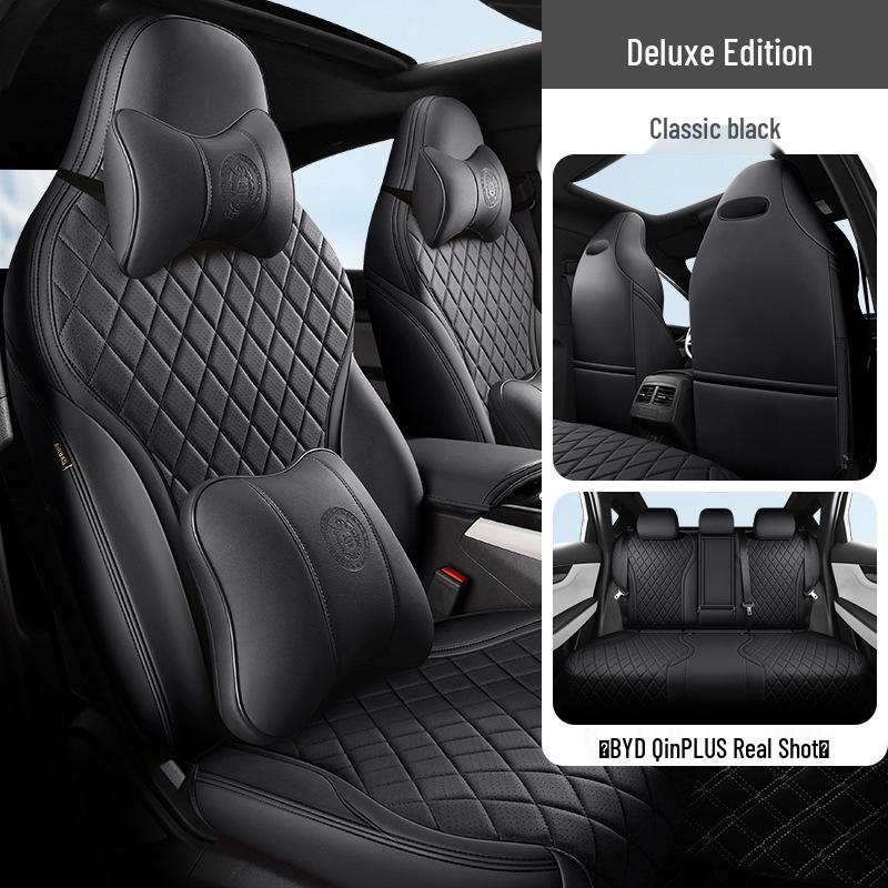 BYD Qin PLUS Sedan Leather Seat Cover: 5-Seat, All-Season, Full Coverage