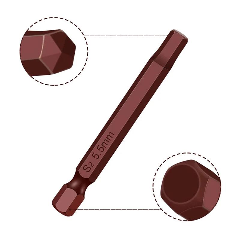 Cheie Allen cu cap hexagonal, set de burghie, 25/60 mm, metrice, imperiale, SAE, șurubelnițe magnetice, biți, burghiu electric, scule de mână, accesorii