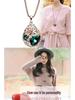 High-End Korean Crystal Round Sweater Chain - Fashionable Autumn/Winter Women's Pendant Necklace