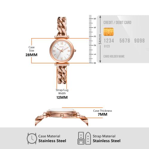 Fossil CARLIE ES5330 Women's Pink Gold Watch