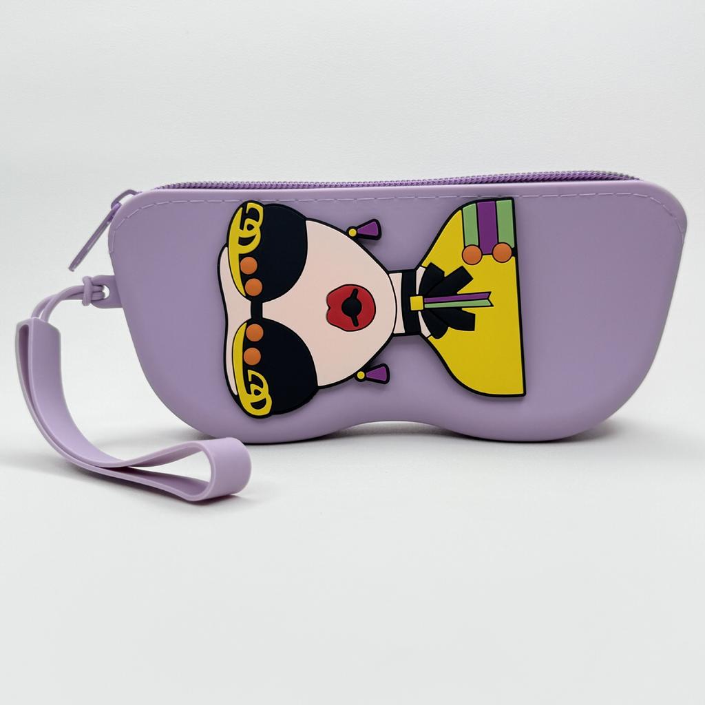 Glasses Case Decorative Eyewear Storage Bag Sunglasses Holder Cartoon-Style Silicone Glasses Bag For Gift Personal Use Daily Use