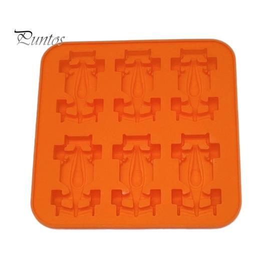 Silikon-Backformen für Kinder Rennauto Eisform, 6 Mulden 3D Kuchen Süßigkeiten Gelee Leicht zu reinigende Schale, Lebensmittelgeeignet Flexibel Form Schokolade Seife,