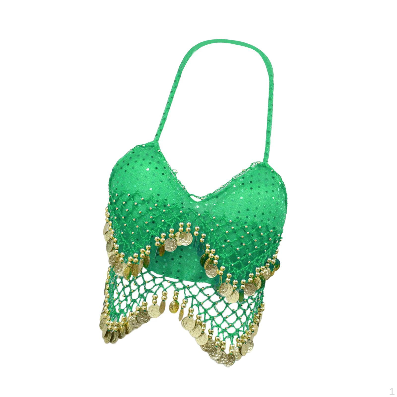 

Top for Belly Dance and Party Activities зелений