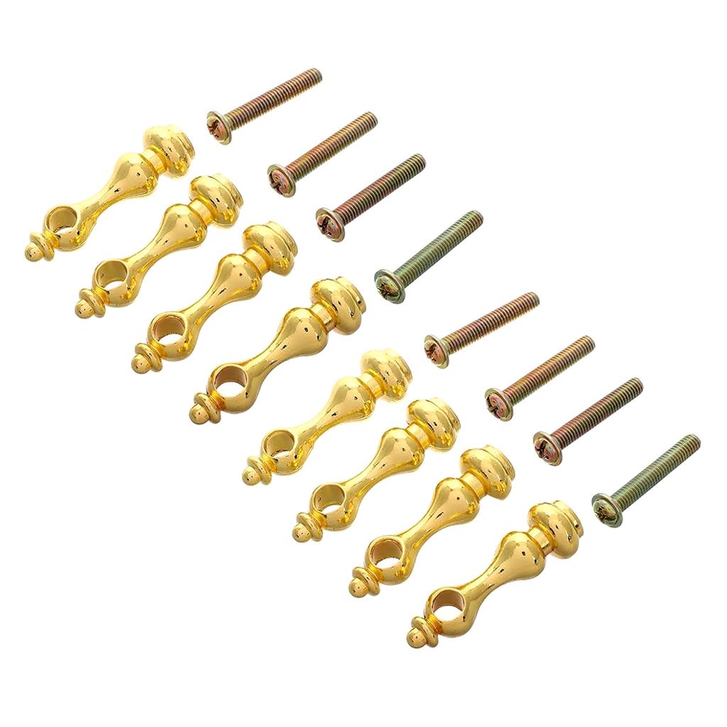 Set of 8 Multipurpose Metal Furniture Connectors Spindles Convenient for Glass Railing and Cabinet Post Bolts Use