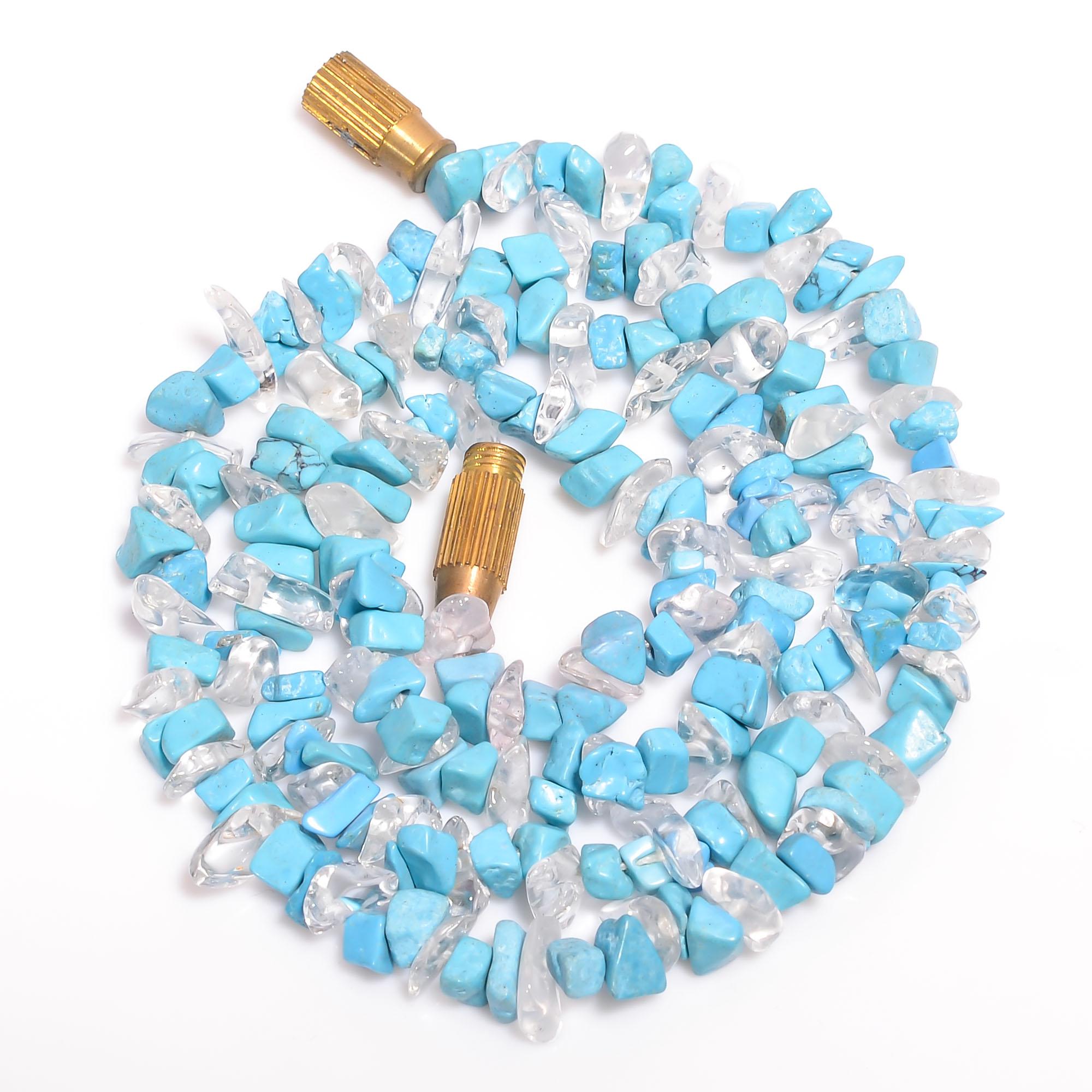 

Натуральный Кристалл Бирюза Самоцвет Неограненные Бусины Ожерелье 5-7 мм 17.5 UB-8420 UB-8420