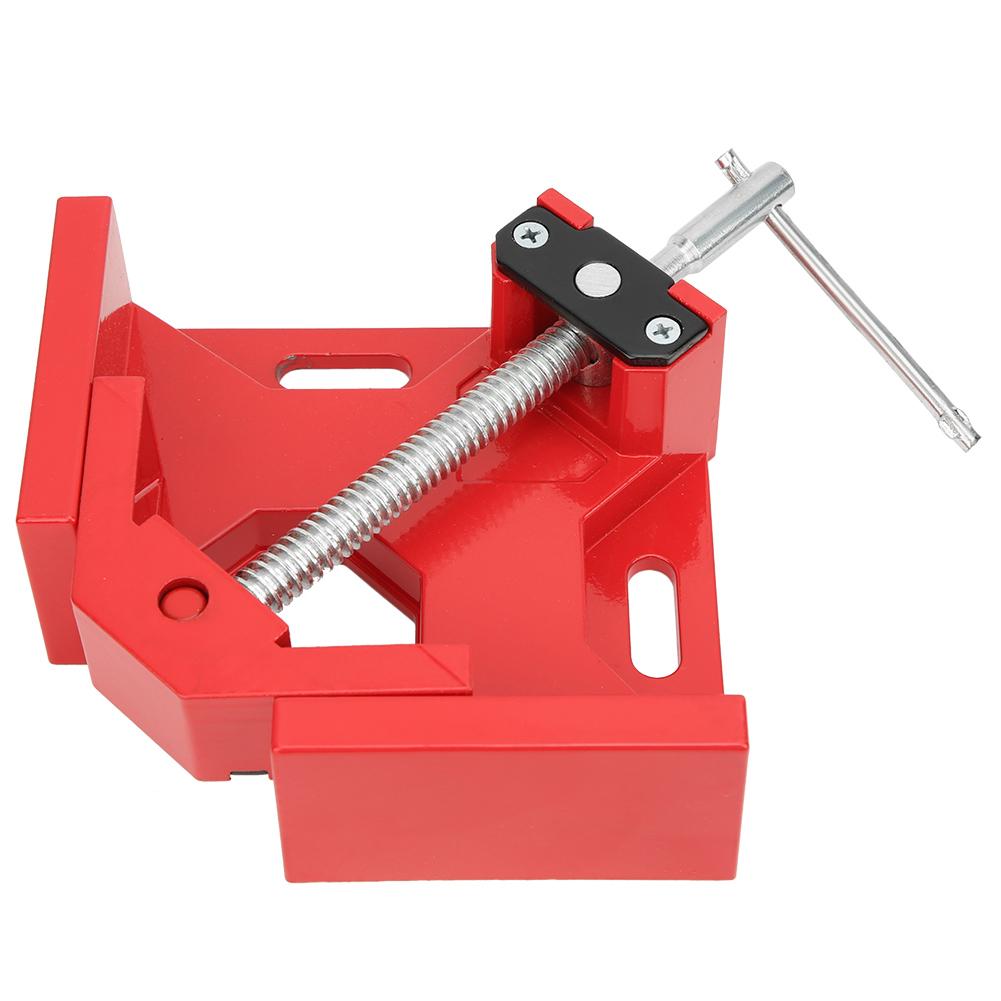 90 Degree Corner Right Angle Clamp T Handle Vice Grip Woodworking Quick Fixture (Red)