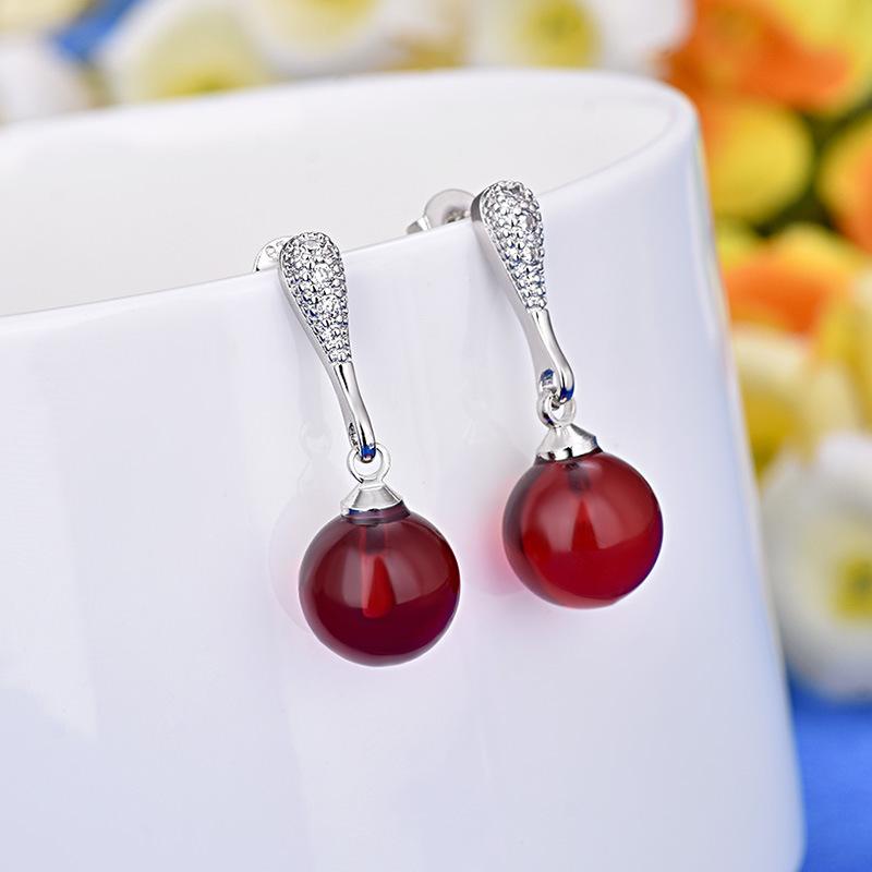 Lindon Copper Alloy Zircon Earrings Drop Earrings For Women Wedding Party Gifts=