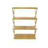 Tri-polar Outdoor Bamboo Folding Storage Shelf