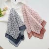Spring and summer Japanese floral square scarves are fresh, breathable, soft, literary and decorative small silk scarves, retro and versatile small sq