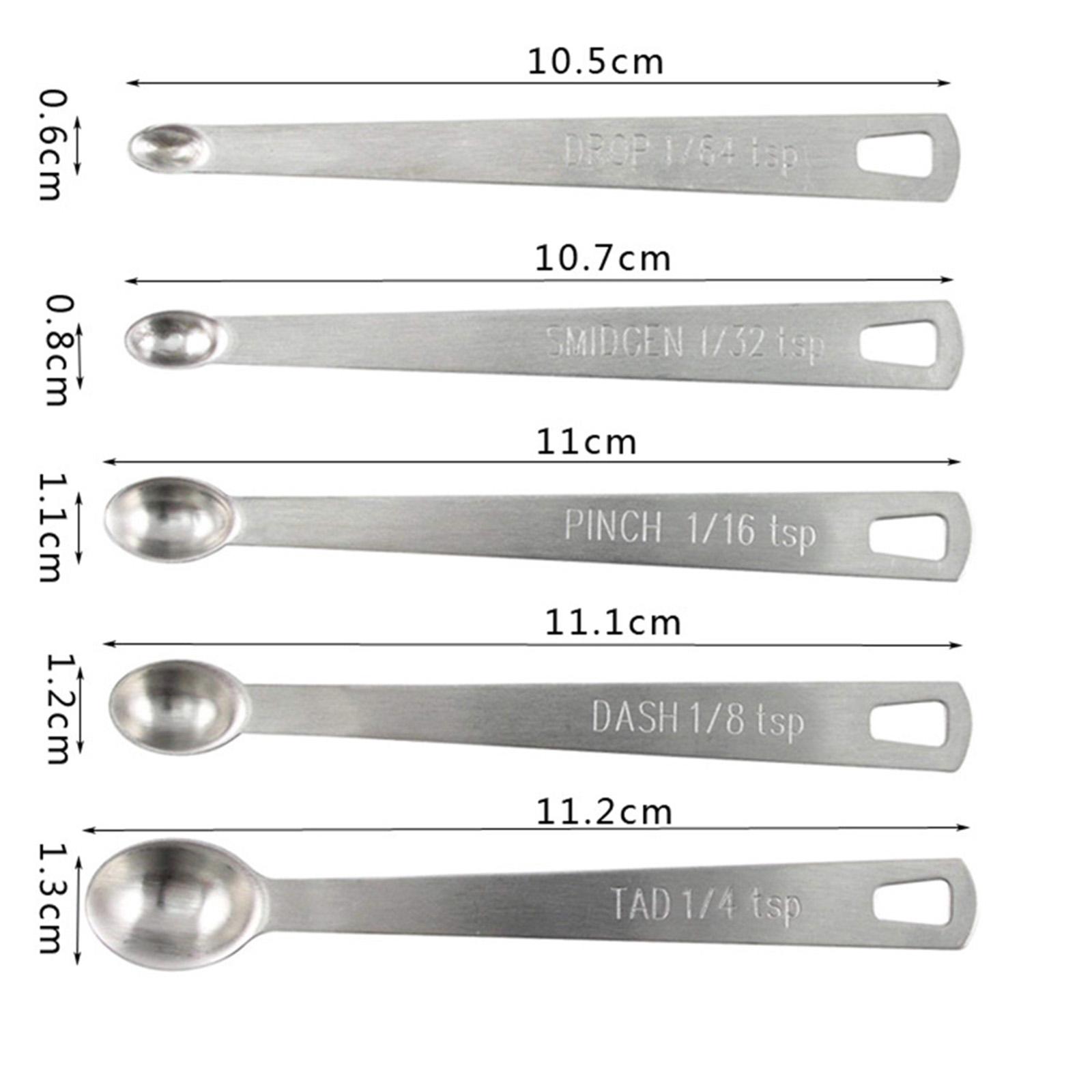 

Measuring Spoons High quality 10.5cm 5PCS Set Stainless Steel Measuring