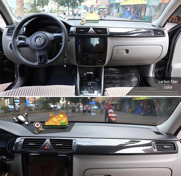 08-12 Old Bora Interior Modification Carbon Fiber Peach Wood Patch