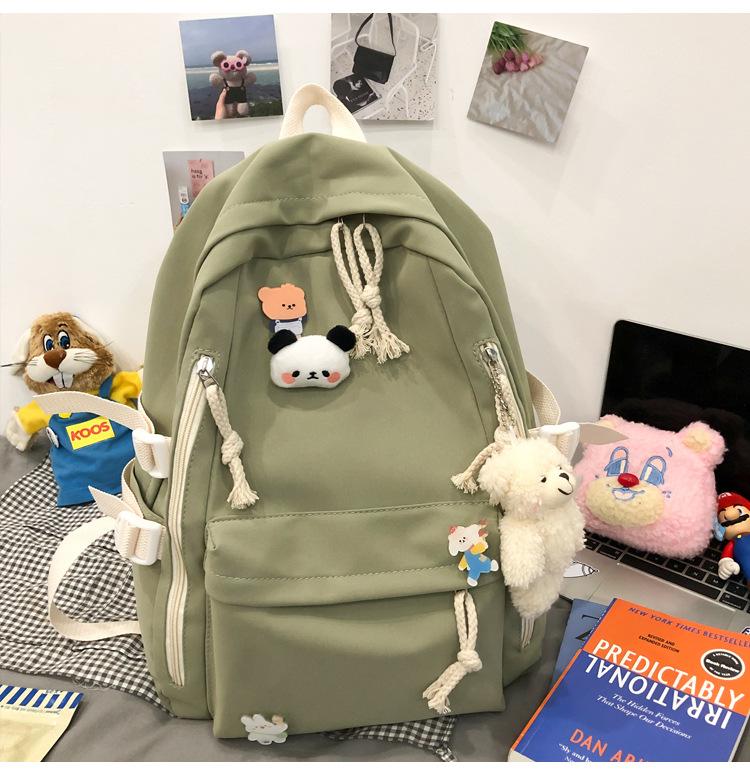 Schoolbag Female Junior High School Student Schoolbag Cute Harajuku Japanese Girl Backpack Large Capacity Versatile Korean Version Casual Backpack