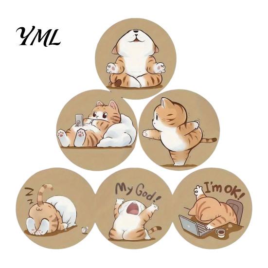 Tableware Accessories Wooden Cat Coasters, Decorative Heat Resistant Table Mats, Non-slip Cup Mats Insulation Coasters for Hot Drinks And Desk