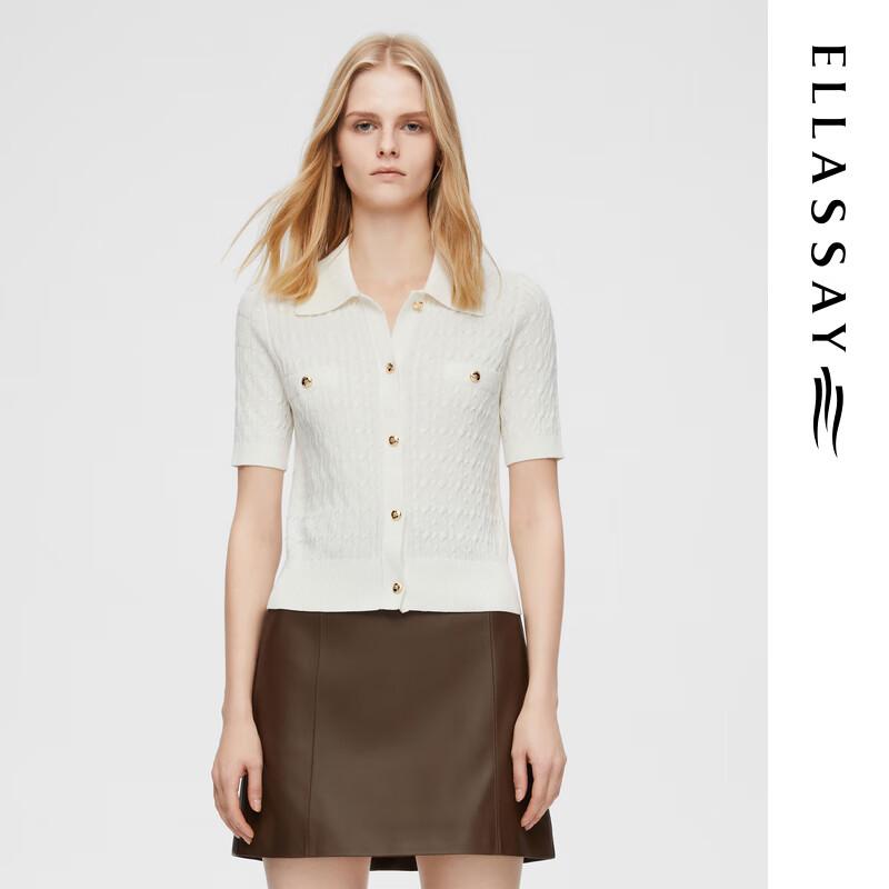 ELLASSAY Women's 2025 Early Spring French Style Modal Blend Knit Cardigan