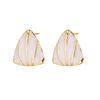 Colored Geometric Triangle Oil‑Drop Stainless‑Steel Women Earrings, New‑Chinese‑Style Niche Personality Ear Jewelry