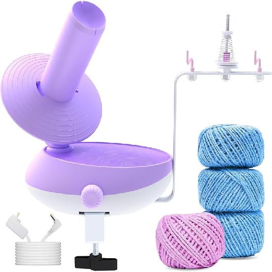 DAFENCHI Yarn Winder, Electric Yarn Winder That Can Work with Yarn Swift, Automatic Large Yarn Ball Winder for Crocheting, Speed Adjustable Yarn
