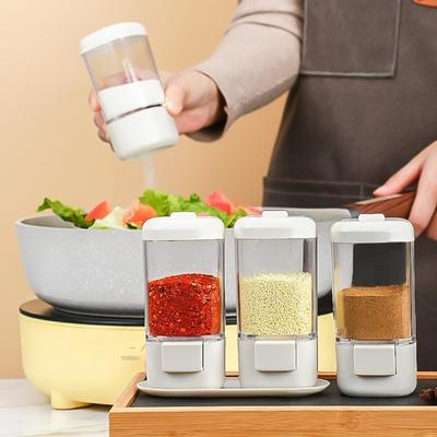 Quantitative Seasoning Bottle Moisture-proof Measuring Salt Dispenser Sealing Press-Type Spice Dispenser Household Cooking Tool