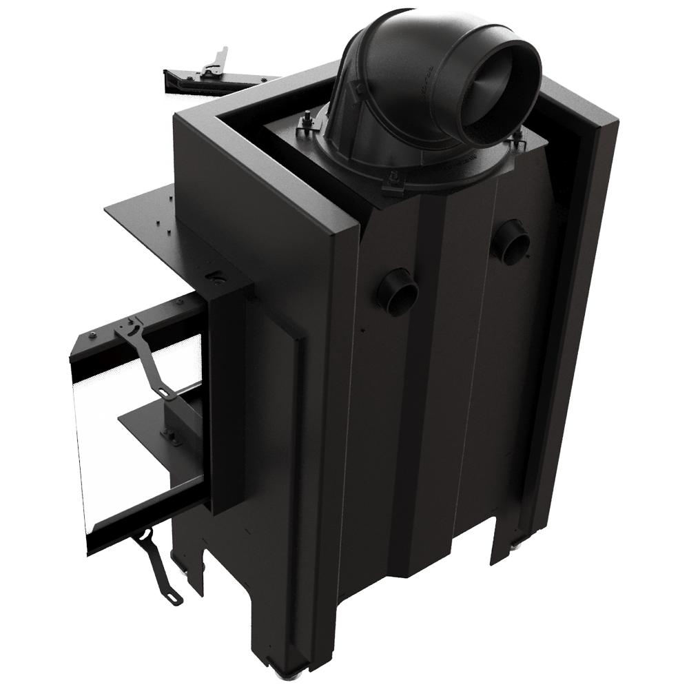 Steel fireplace KRATKI NBC 680/280 7 kW Ø 160 black thermotec